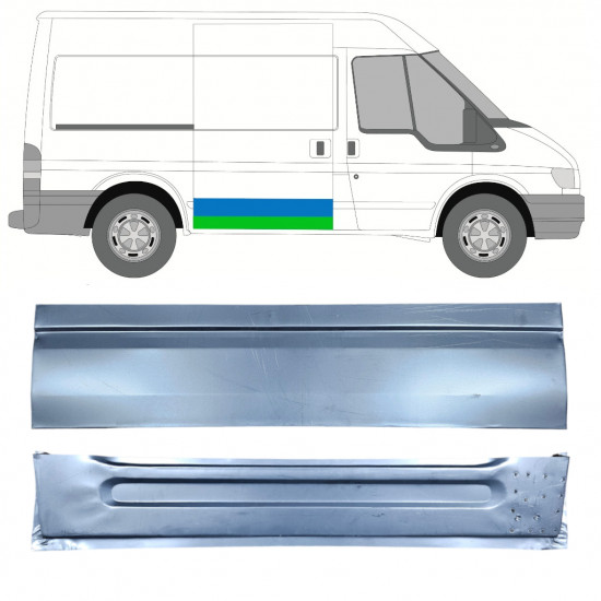 Külső alsó tolóajtó javító panel hoz Ford Transit 2000-2013  / SWB / Jobb /  12664