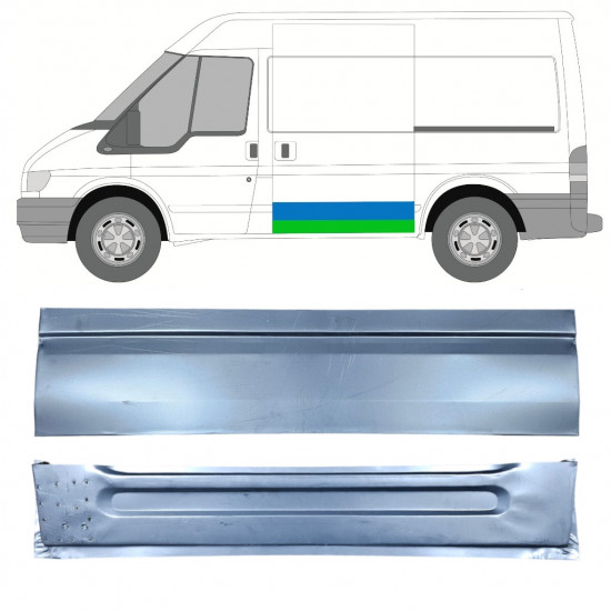 Külső alsó tolóajtó javító panel hoz Ford Transit 2000-2013  / SWB / Bal / Készlet 12666