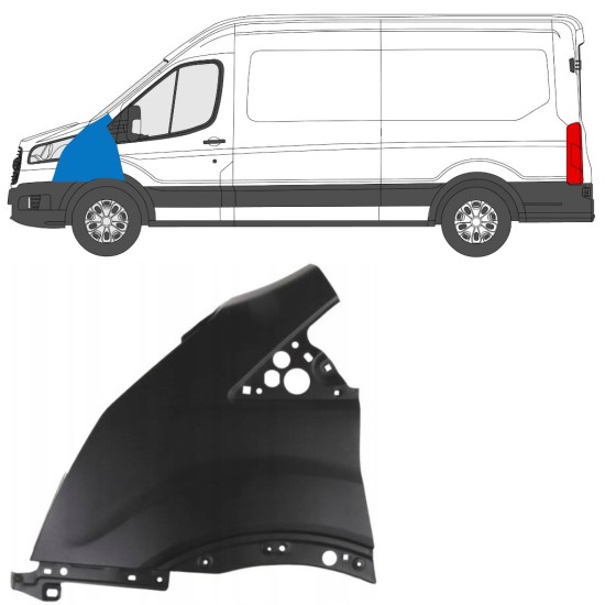 Első sárvédő hoz Ford Transit 2014- 2014-2019 / Bal 17093