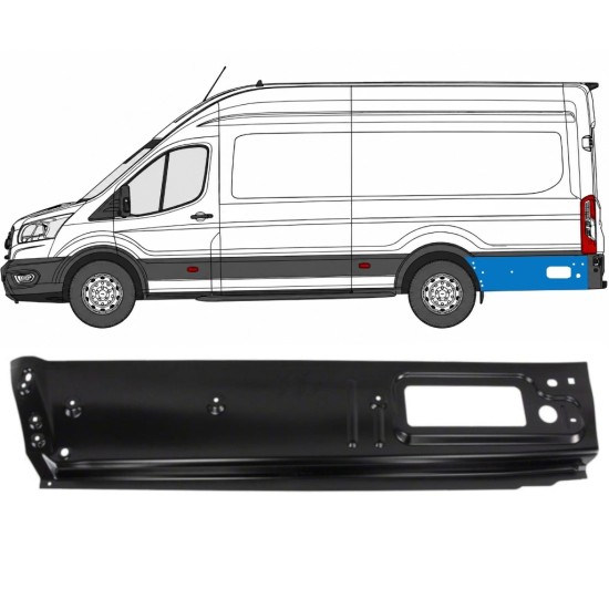 Hátsó sárvédő hátsó rész javító panel hoz Ford Transit 2014- 2014-2026 / Bal / Jobb 17089