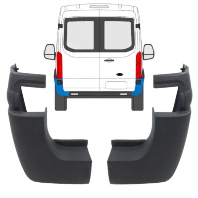 Hátsó lökhárító sarok hoz Ford Transit 2014- / Bal+Jobb / Készlet 9731