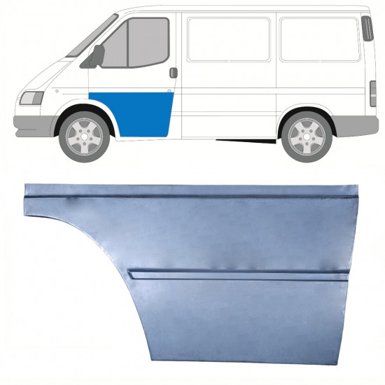 Külső ajtó javító panel hoz Ford Transit 1985-2000 / Bal 8422