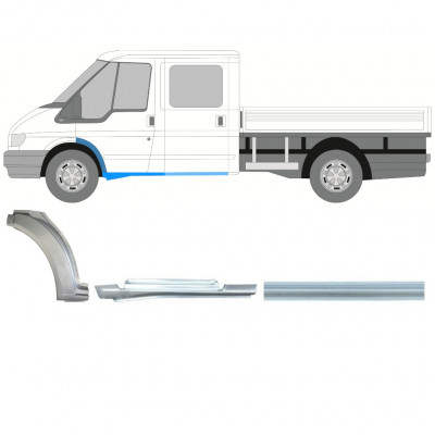 Küszöb és első sárvédő javító panel hoz Ford Transit 2000-2013 / Bal / Duplafülkés / Készlet 9924