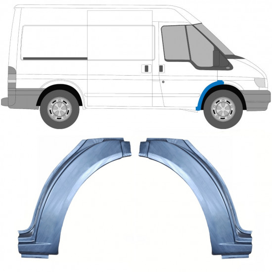 Első sárvédő javító panel hoz Ford Transit 2000-2013 / Bal+Jobb / Készlet 10388