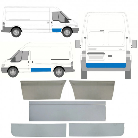 Ajtó javító panel hoz Ford Transit 2000-2013 / Készlet 11389