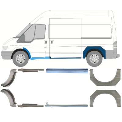 Küszöb és hátsó sárvédő javító panel hoz Ford Transit 2000-2013 / Készlet 12675