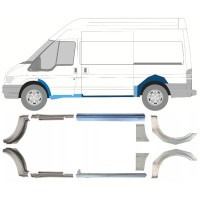 Küszöb és hátsó sárvédő javító panel hoz Ford Transit 2000-2013  / MWB / Készlet 12676