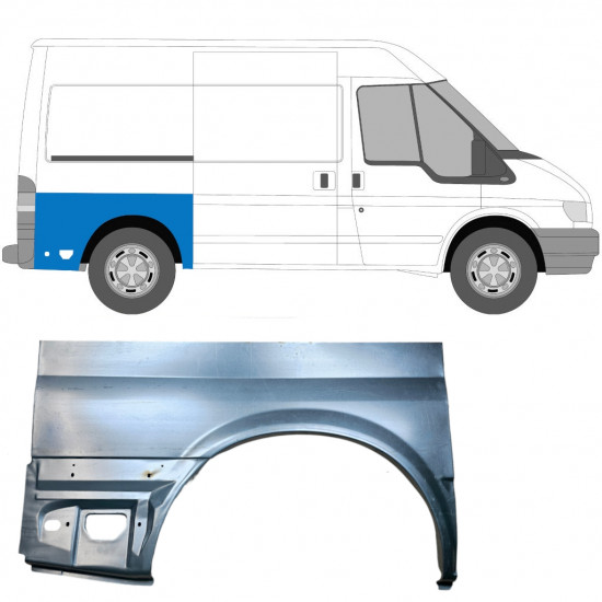 Hátsó sárvédő javító panel hoz Ford Transit 2000- / SWB / Jobb 7160