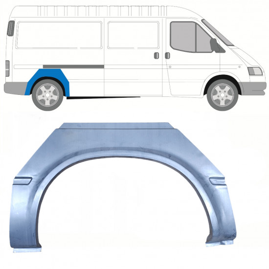 Hátsó sárvédő javító panel hoz Ford Transit 1991-2000 / LWB / Jobb 8440