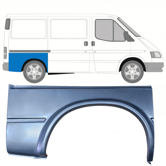 Hátsó sárvédő javító panel hoz Ford Transit 1991-2000 / Jobb 8817