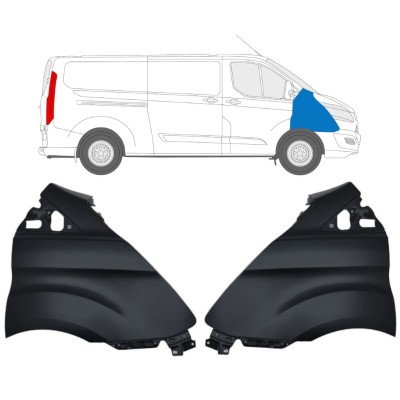 Első sárvédő hoz Ford Transit Custom 2013-2017 / Bal+Jobb / Készlet 17097