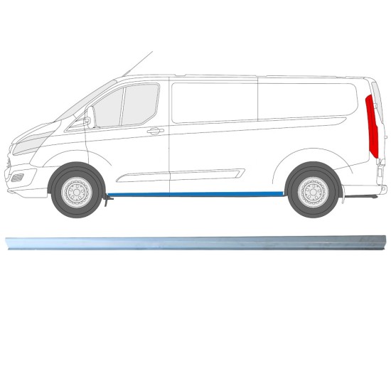 Alsó küszöb javító panel hoz Ford Transit Custom 2013-2023 / Bal 16895