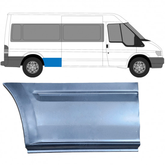 Hátsó sárvédő javító panel hoz Ford Transit 2000- / LWB / Jobb 7162