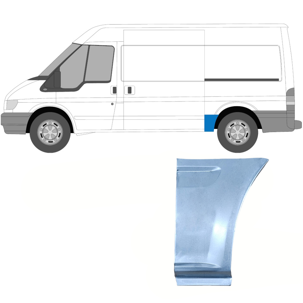Hátsó Sárvédő Javító Panel Hoz Ford Transit 2000- / Mwb / Bal 7165