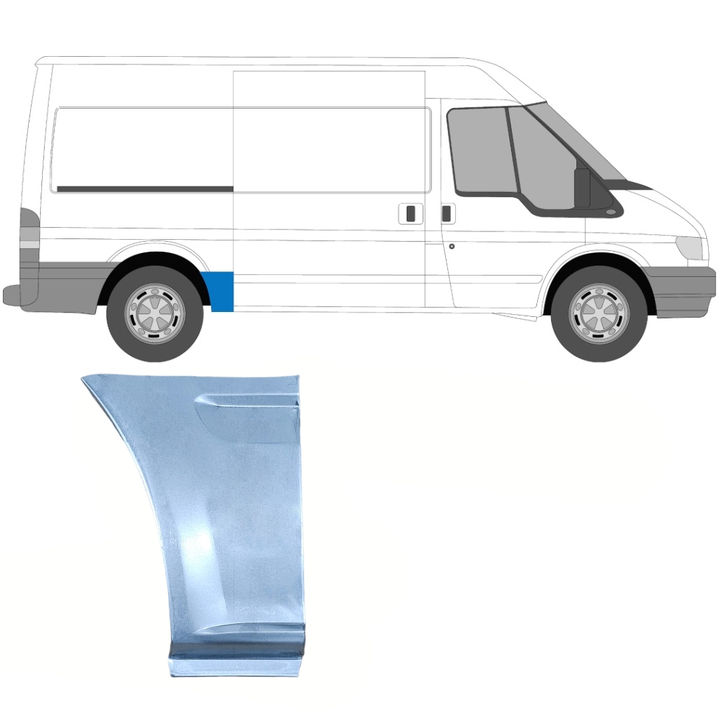 Hátsó Sárvédő Javító Panel Hoz Ford Transit 2000- / Mwb / Jobb 7164
