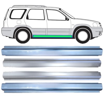 Küszöb és belső küszöb javító panel hoz Mazda Tribute 2001-2008 / Bal+Jobb 15599