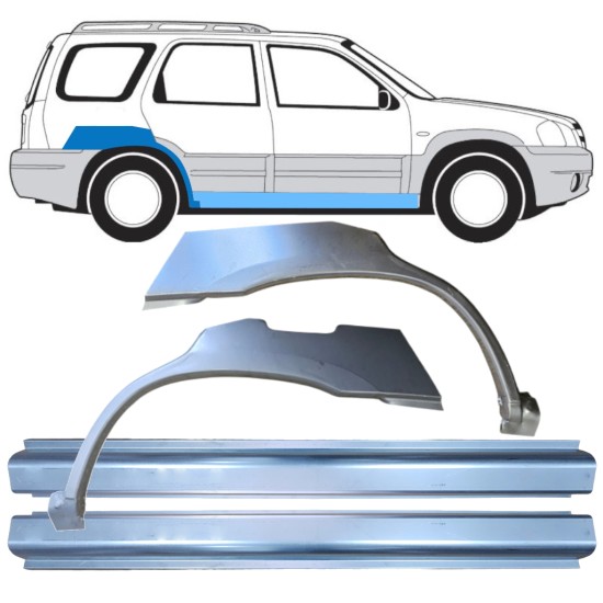 Javító panel készlet hoz Mazda Tribute 2001-2008 / Bal+Jobb / 15853