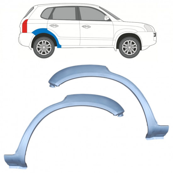 Hátsó sárvédő javító panel hoz Hyundai Tucson 2004-2010 / Bal+Jobb / Készlet 10013