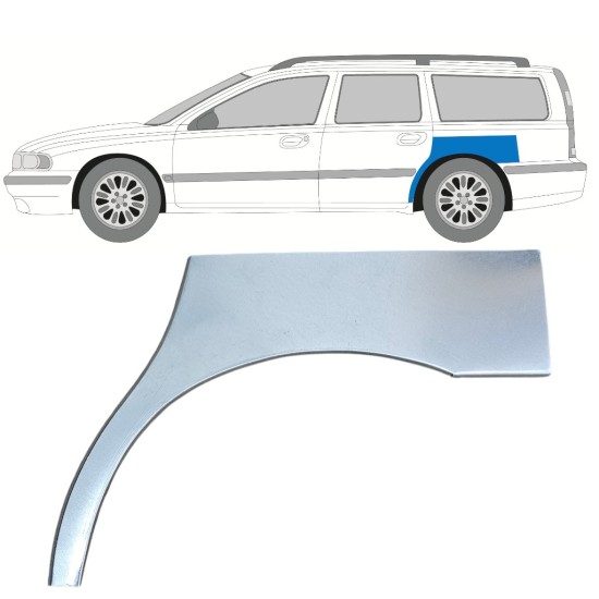 Hátsó sárvédő javító panel hoz Volvo S70 V70 2000-2007 / Bal 17212