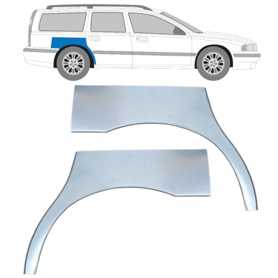 Hátsó sárvédő javító panel hoz Volvo S70 V70 2000-2007 / Bal+Jobb / Készlet 17213