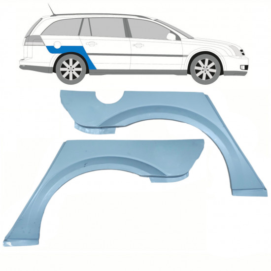 Hátsó sárvédő javító panel hoz Opel Vectra 2002-2009 / Bal+Jobb / Készlet 10575