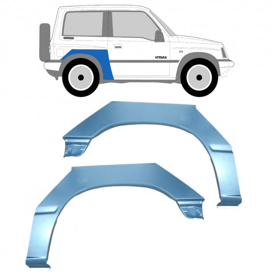 Hátsó sárvédő javító panel hoz Suzuki Vitara 1988-1998 / Bal+Jobb / Készlet 9426