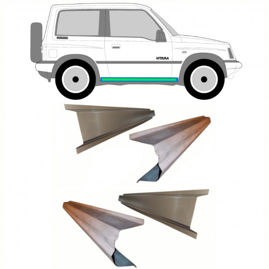 Belső és külső küszöb javító panel hoz Suzuki Vitara 1988-1998 / Bal = Jobb (szimmetrikus) / Készlet 10310