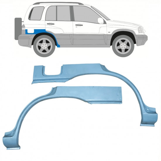 Hátsó sárvédő javító panel hoz Suzuki Grand Vitara 1997-2005 / Készlet 11227