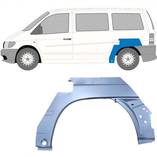 Hátsó sárvédő javító panel hoz Mercedes Vito 1996-2003 / Bal 6799