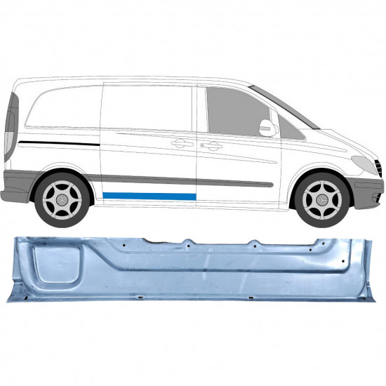 Belső tolóajtó javító panel hoz Mercedes Vito 2003-2014 / Jobb 6813