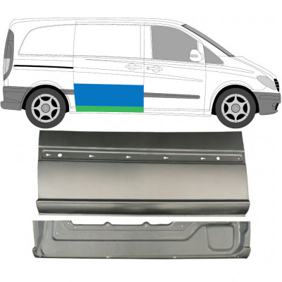 Külső alsó tolóajtó javító panel hoz Mercedes Vito 2003-2014 / Jobb / Készlet 9647