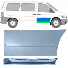 Belső és külső első ajtó javító panel hoz Mercedes Vito I W638 1996-2003 / Jobb / Készlet 12016