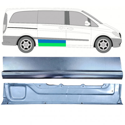 Külső alsó tolóajtó javító panel hoz Mercedes Vito 2003-2014 / Jobb / Készlet 12046