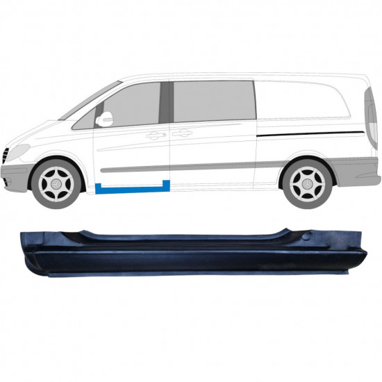 Első ajtó küszöb javító panel hoz Mercedes Vito 2003-2014 / Bal 6001