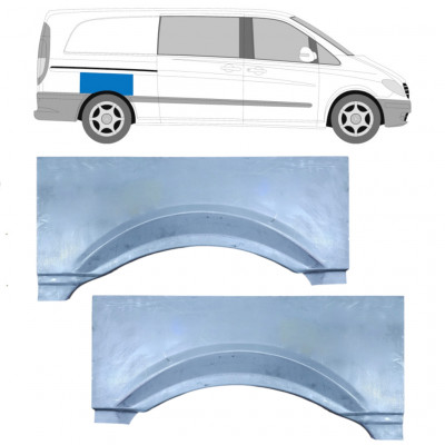 Hátsó sárvédő javító panel hoz Mercedes Vito 2003-2010 / Bal+Jobb / Készlet 9180