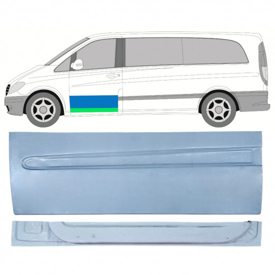 Belső és külső első ajtó javító panel hoz Mercedes Vito 2003-2014 / Bal / Készlet 12646