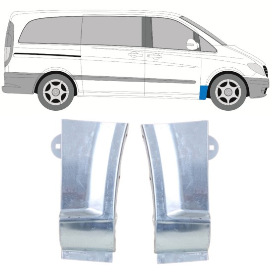 Első sárvédő javító panel hoz Mercedes Vito W639 2003-2014 / Bal+Jobb / Készlet 16811