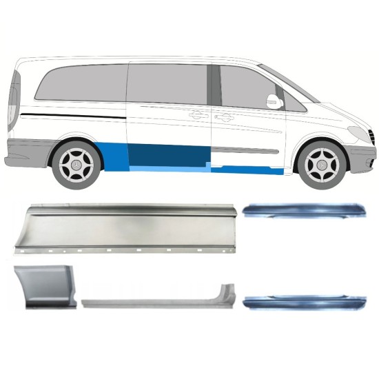 Javító panel készlet hoz Mercedes Vito W639 2003-2014 / Bal+Jobb / 14786