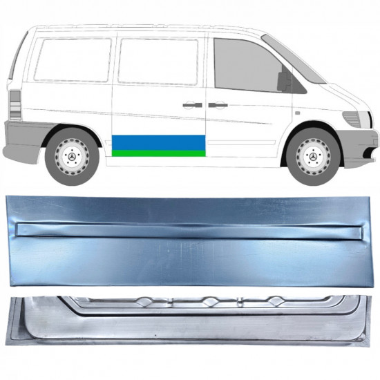 Külső alsó tolóajtó javító panel hoz Mercedes Vito 1996-2003 / Jobb / Készlet 12048