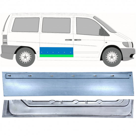 Külső alsó tolóajtó javító panel hoz Mercedes Vito 1996-2003 / Jobb / Készlet 12047