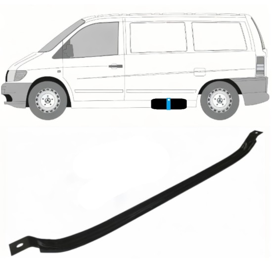 Tartószalag üzemanyagtartály hoz Mercedes Vito I W638 1996-2003 9394