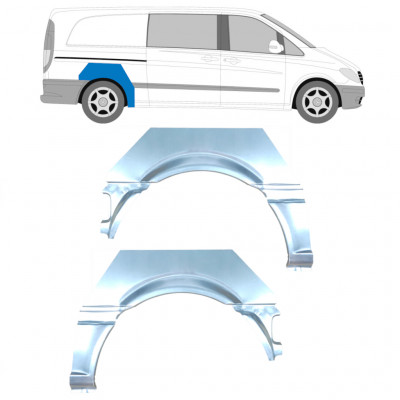 Hátsó sárvédő javító panel hoz Mercedes Vito 2003-2010 / Bal+Jobb / Készlet 9462