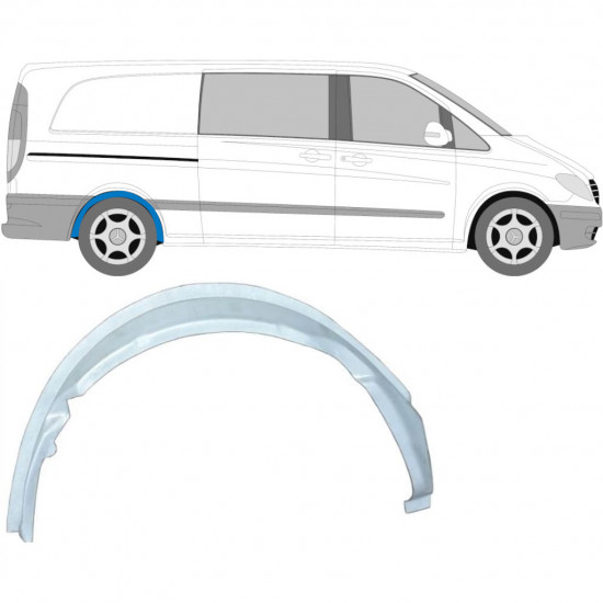 Belső hátsó sárvédő javító panel hoz Mercedes Vito 2003-2010 / Jobb 6804