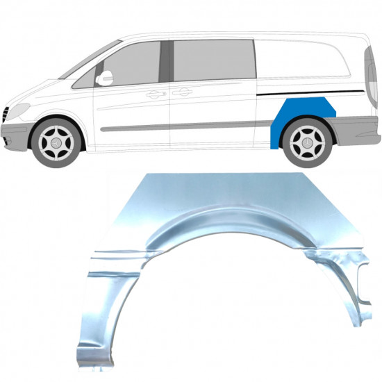 Hátsó sárvédő javító panel hoz Mercedes Vito 2003-2010 / Bal 5880