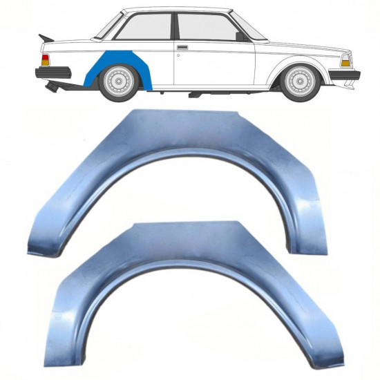 Hátsó sárvédő javító panel hoz Volvo 240 1974-1993 / Bal+Jobb / Készlet 10765