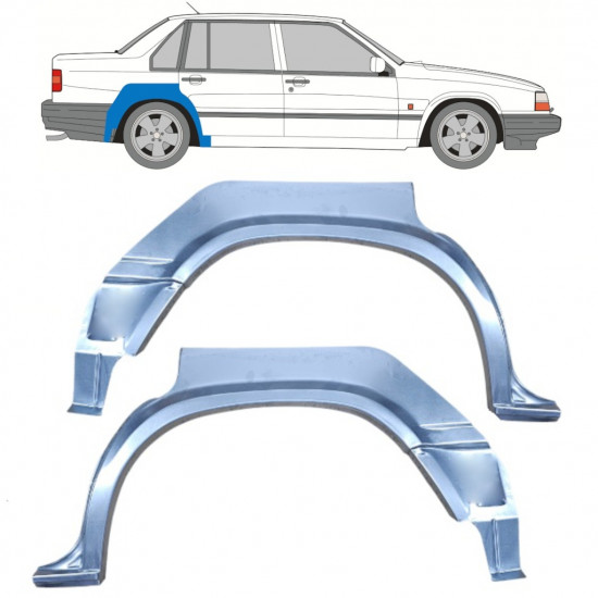 Hátsó sárvédő javító panel hoz Volvo 940 1990-1998 / Bal+Jobb / Készlet 9899