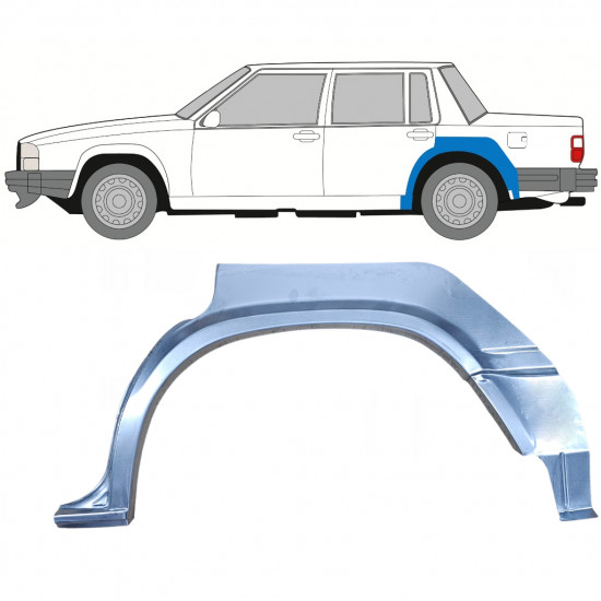 Hátsó sárvédő javító panel hoz Volvo 740 1982-1992 / Bal 8292