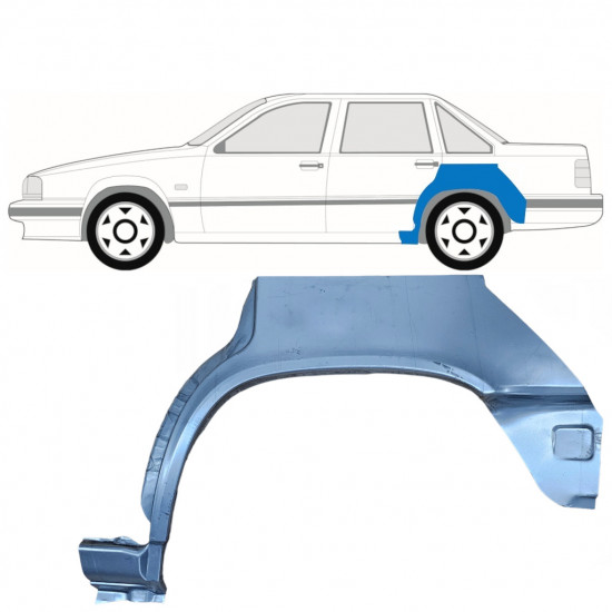 Hátsó sárvédő javító panel hoz Volvo 850 1991-1997 / Bal 8296