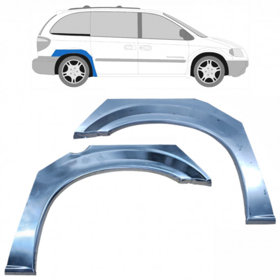 Hátsó sárvédő javító panel hoz Chrysler Voyager 2000-2008 / Bal+Jobb / Készlet 9203