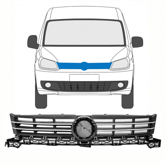 Króm hűtőrács hoz Volkswagen Caddy 2010-2015 /  8415